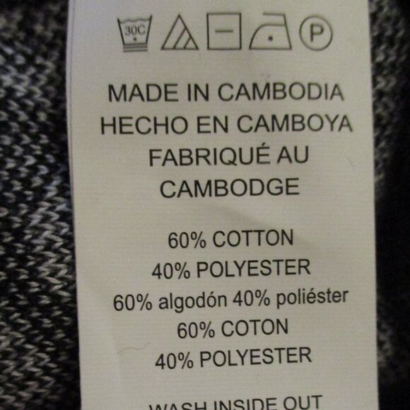 MICHAEL Michael Kors NEW Woman Large Black White Graphic Cardigan Sweater - Picture 11 of 11